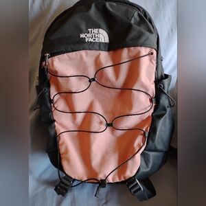 North Face Borealis Pink And Gray Backpack.